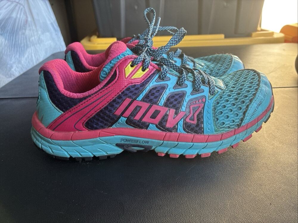 Inov-8 Roadclaw 275 Men's Low Top Lace Up Running Sneakers Blue Pink 9.5 Men 11w